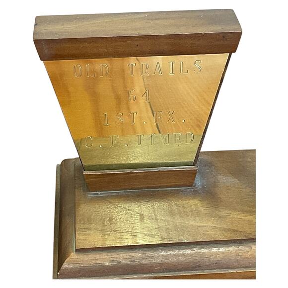 Vintage 1964 Old Trails CF Pistol Shooting Trophies Revolver Figure Trophy - Picture 5 of 9